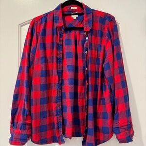 J. Crew Plaid Button Up Shirt Boy Fit